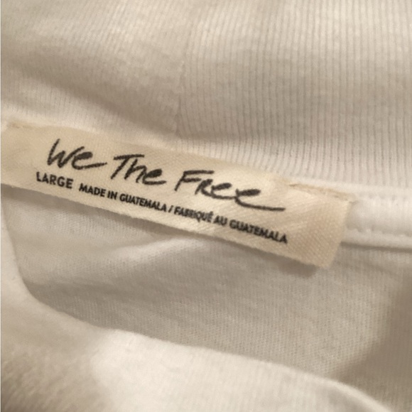 We The Free Fearless Mock Neck White Short Sleeve Tee FINAL PRICE - Picture 6 of 6